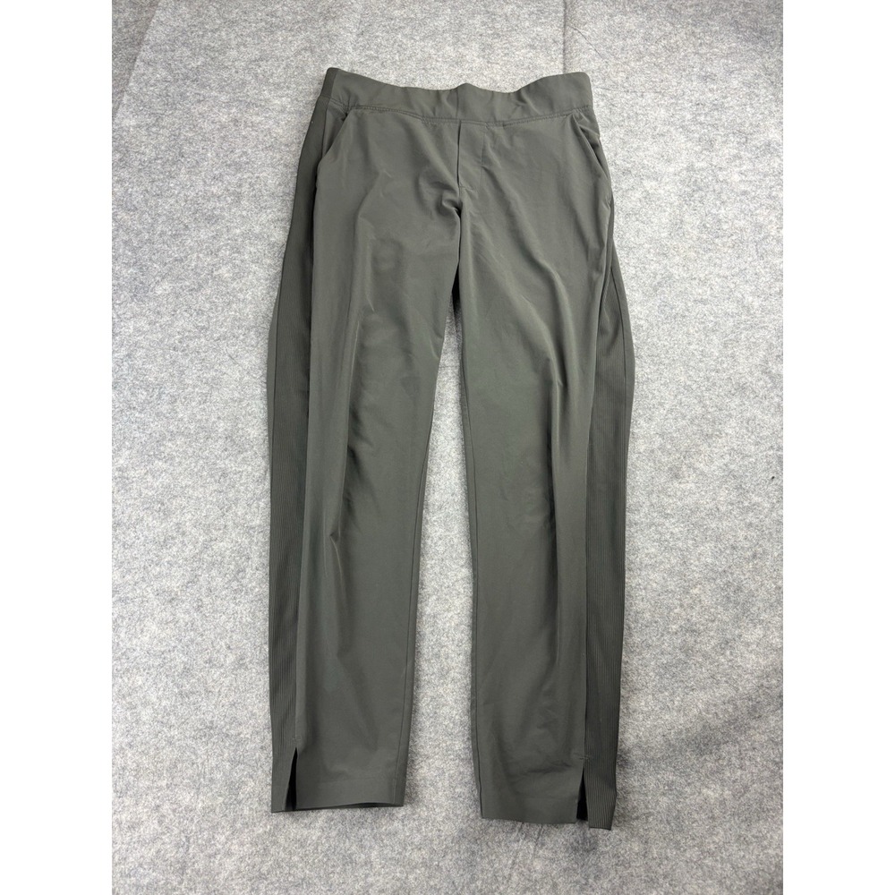 Athleta Brooklyn Taper Jogger Pants Olive‎ Green Women's 6 Pockets Ribbed Sides